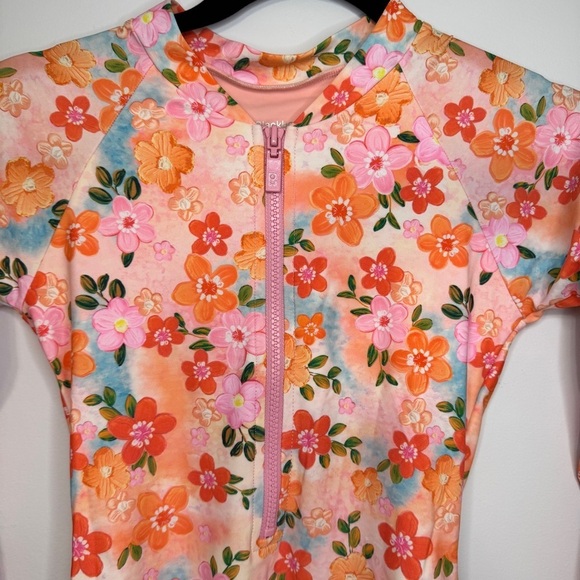 Blackbough Long Sleeve Floral Zip Swimsuit Rash Guard Small NWOT - Picture 5 of 10